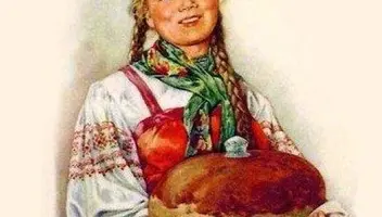 «Девушка» По сюжету: девушка, встречающая Пушкина и Даля хлебом-солью в провинциальной гостинице