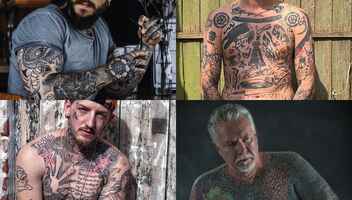 Мужчина 35-50 лет с татуировками