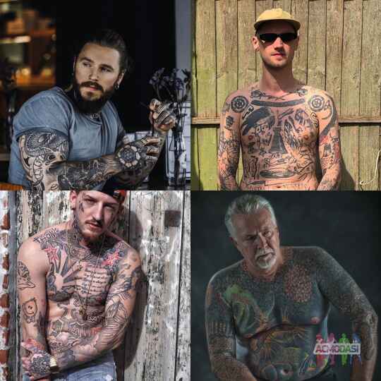 Мужчина 35-50 лет с татуировками