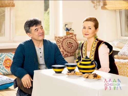 Главные герои, родители - узбеки, рекламная фотосессия.